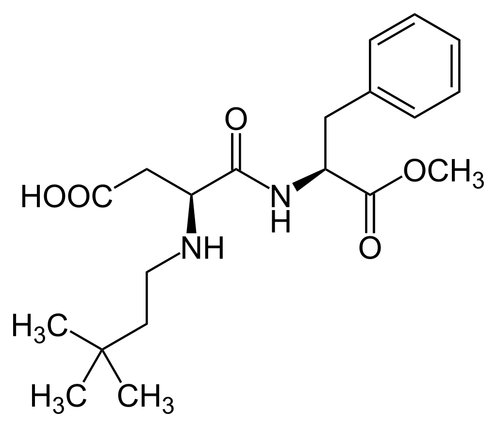 Neotame estructura molecular