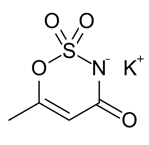 acesulfame potasio estructura molecular